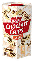 Choclait Chips Weiß 115 g Packung